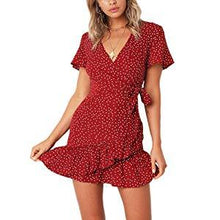 将图片加载到图库查看器,Relipop Summer Women Short Sleeve Print Dress