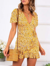 将图片加载到图库查看器，Relipop Summer Women Short Sleeve Print Dress
